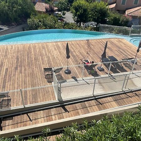 Superbe Appartement, Piscine, Vue Mer Et Montagnes Antibes Zewnętrze zdjęcie