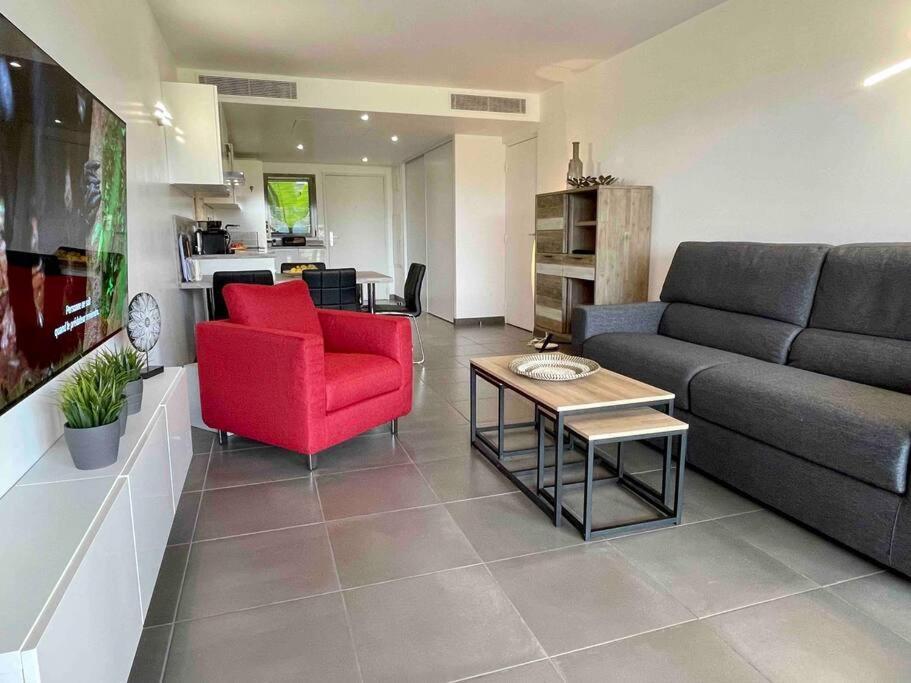 Superbe Appartement, Piscine, Vue Mer Et Montagnes Antibes Zewnętrze zdjęcie