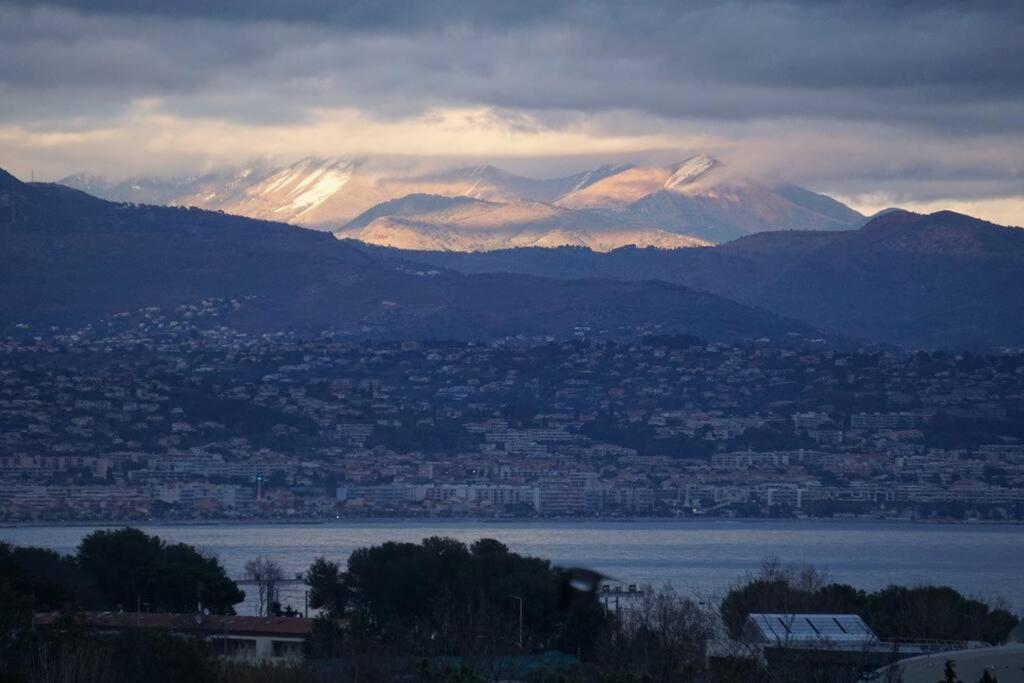 Superbe Appartement, Piscine, Vue Mer Et Montagnes Antibes Zewnętrze zdjęcie
