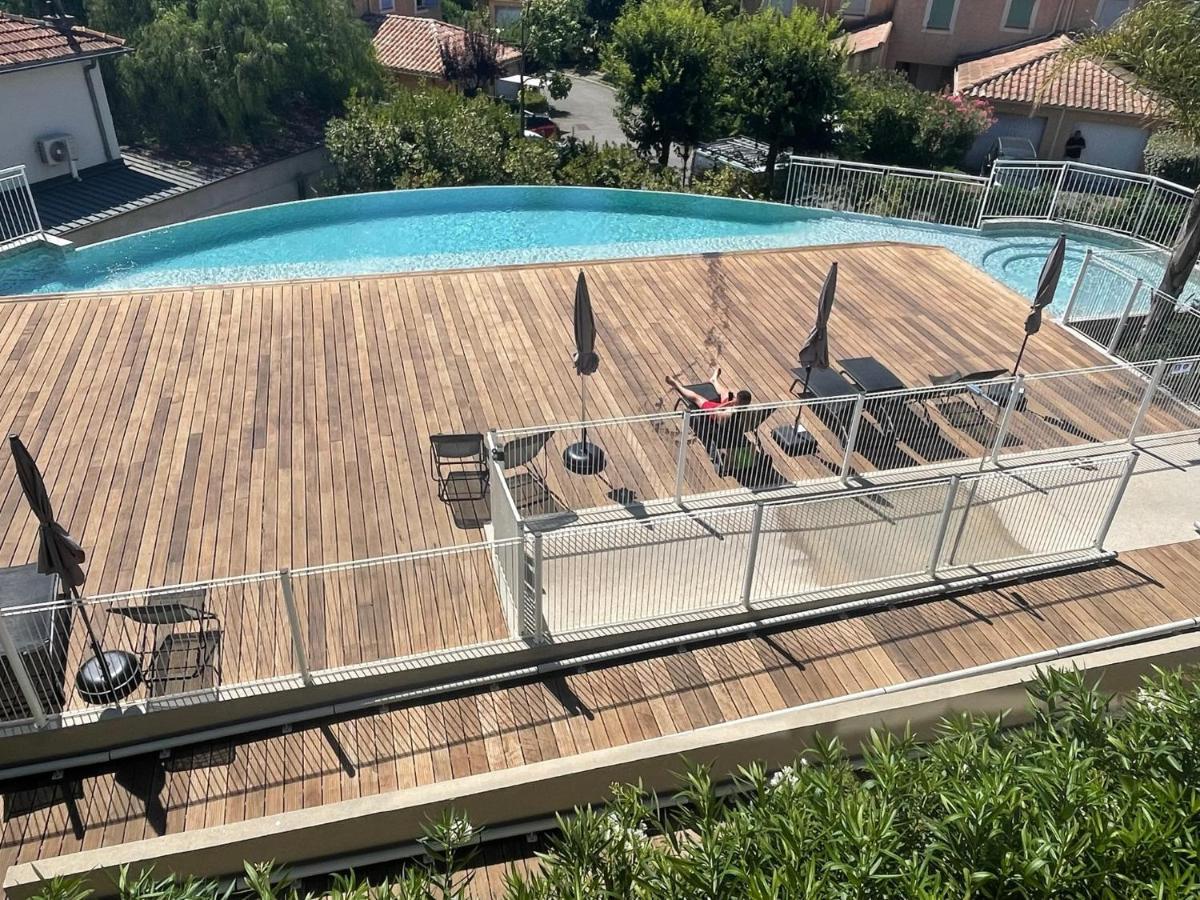 Superbe Appartement, Piscine, Vue Mer Et Montagnes Antibes Zewnętrze zdjęcie